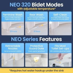 Resim Karokstore Bidet BIDETNEO320S Başlık Bide, Mavi, 13,5 x 7 x 3 Inç 