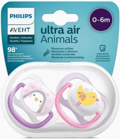 Resim Avent Ultra Air Emzik 0-6 ay Kız Desenli 