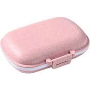 Resim Seyahat Hap Düzenleyici, 8 Bölmeli, Cep Çantası İçin Taşınabilir Hap Kutusu, İlaçlar İçin Taşınabilir Vitn Kabı, Hap Kutusu, Mavi Veya Pembe Pembe, 