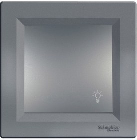 Resim Schneider Asfora Plus Çelik Light Yaylı Anahtar Çerçeveli - EPH07 