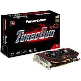 Resim Powercolor Amd Radeon R9 280X Turbo Duo 3GB 384Bit GDDR5 (DX11.2) PCI-E 3.0 Ekran Kartı (AXR9280X3GBD5-T2DHE/OC) 