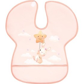 Resim Sevi Bebe Büyük Muşamba Önlük - Uçan Tavşan Gül Kurusu 