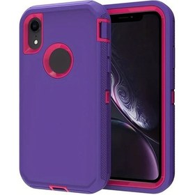 Resim Chenkestoreone Xr Ağır Hizmet Çarpma Dayanıklı Kasa Kaymaz Tutuş Toz Geçirmez Deep Purple Rose Red 