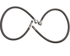 Resim 2 adet M10 x 3/8 Paslanmaz Çelik Örgülü Esnek Batarya Bağlantı Hortumu (Flex) 60 cm 