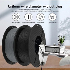 Resim Rapid Pla Filament Siyah 1.75 Mm 1kg - 600mm/s Hızlı Baskı - Bambu Lab Creality Uyumlu 