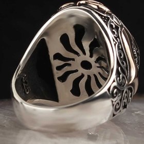 Resim Carnelian Agate Aqeeq 925 Sterling Silver Elegant Mens Ring - US: 13 / 70 mm / Turk: 30 