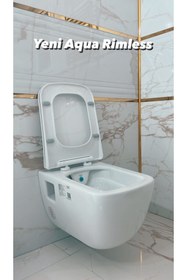 Resim TURKUAZ Cerastyle (aqua) Asma Klozet + Yavaş Kapanan Kapak 