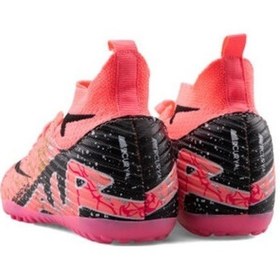 Resim La Liga H565 Çocuk Çoraplı Halı Saha Ayakkabısı Pembe / Siyah Siyah - Beyaz 