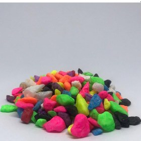 Resim Ahitoba Akvaryum Teraryum İçin Renkli Çakıl Taşı İnce 1 KG 5-10 MM 