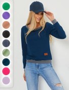 Resim Iren Renetti Büyük Beden Spor Sweatshirt. 104340132 Mavi Petrol 