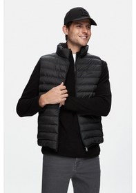 Resim Ucla Blume Siyah Fermuarlı Ve Cepli Polyester Standard Fit Erkek Yelek Siyah 