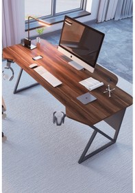 Resim Özel Tasarım 140 Cm Ofis Yönetici Masası Nexty-22 Kahverengi 