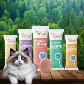 Resim 5'li Malt Destekli Kedi Lolipop'u Kedi Ödülü Kedi Vitamini Kedi Lolipop 