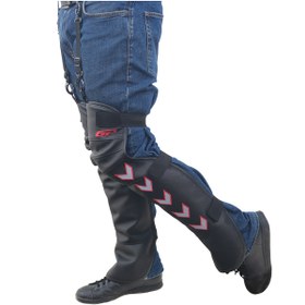 Resim GP KOMPOZİT Universal Bacak Koruma Örtüsü Siyah-Kırmızı (1 Adet Boyunluk Hediye) 