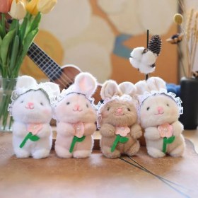 Resim Baijiafu2 Yeni 1 Adet Dört Inç Iyi Şanslar Karikatür Peluş Oyuncak Bebek Anahtarlık Sevimli Bebek Anahtar Küçük Kolye Seti (Yurt Dışından) 