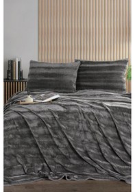 Resim Cozy Çift Kişilik Battaniye Takımı Anrasit 