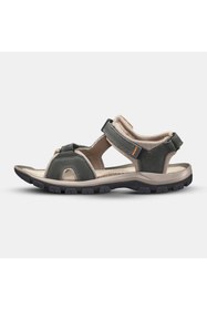 Resim Decathlon Quechua Erkek Outdoor Sandalet - Deri - Haki/turuncu - Nh500 