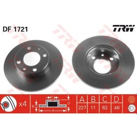 Resim Trw DF1721 FREN DİSKİ ÖN M124 M131 PANDA 80- / IBIZA I 84-93 DÜZ 