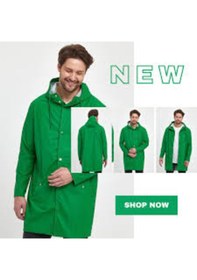 Resim T Rain Pu Raincoat L Beden Açık Yeşil Erkek Yağmurluk Açık Yeşil 
