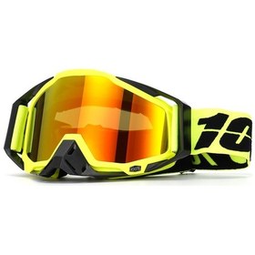 Resim Tangshopping Motosiklet Sürüş Gözlüğü Rüzgar Geçirmez Maske Dış Mekan Gözlüğü Siyah Sarı Siyah-kırmızı 