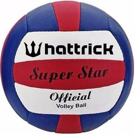 Resim Hattrıck Superstar Voleybol Topu No5 Kırmızı Lacivert Beyaz Çok Renkli 