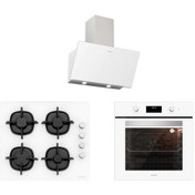 Resim Silverline BO6502W02 - CS5343W01 - 3457 Soho 60 Beyaz Cam Ankastre Set 