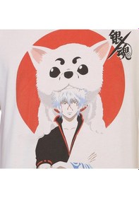 Resim Bant Giyim - Gintama Beyaz Erkek T-Shirt Tişört 