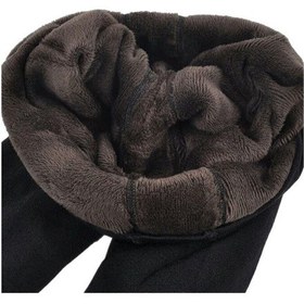 Resim Kadın Iç Kısmı Peluşlu Kışlık Termal Tayt SiYAH 