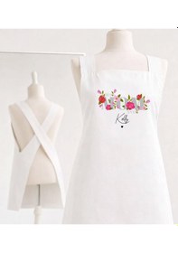 Resim Bk Gift Kişiye Özel Anneler Günü Tasarımlı Çapraz Askılı Beyaz Mutfak Önlüğü - 7, Aşçı Önlüğü, Şef Önlüğü, Anneye Hediye Kobitmeyencom35930 Bk Gift Renkli 
