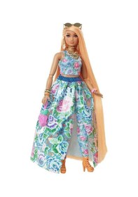 Resim Barbie Extra Fancy Bebek ve Kedi Dostu Yeşil Elbiseli Sarışın HHN14 
