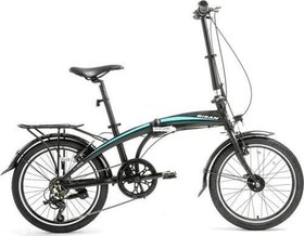 Resim FX 3500-TOURNEY KATLANIR BİSİKLET 32CM V 20 JANT 7 VİTES MAT SİYAH MAVİ 