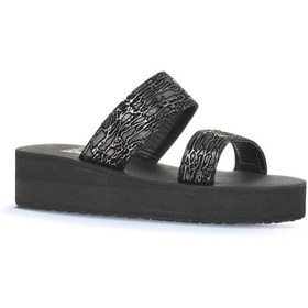Resim Bueno Shoes Siyah Platin Kadın Dolgu Topuklu Terlik 26wt752050 