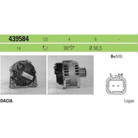 Resim Valeo 439584-alternatör 14v 125a Clıo Iı-kng-logan 1.5dcı 