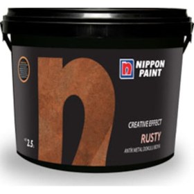 Resim Nippon Rusty Düz Antik Metal Görünümlü Boya 2.5 Lt 