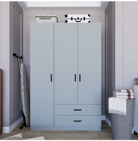 Resim Yaman Luna 3 Kapılı 2 Çekmeceli Elbise Dolabı-gardrop Luna 