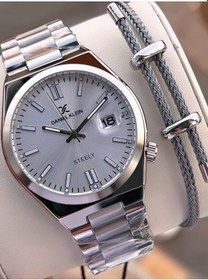 Resim Daniel Klein İtalyan Tasarım Bileklik Hediyeli 2 Yıl Garantili 3 Atm Erkek Kol Saati Es.13861-10 Gümüş 