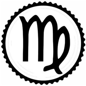 Resim Başak Burcu Sembolü Tasarım Sticker 50 X 50 Cm 