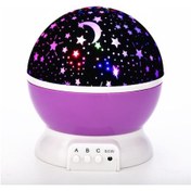 Resim Hombey Mor Renkli Dönen Yıldız Gökyüzü Projeksiyonu Led Gece Lambası - Usb İle Çalışır, Pil Dahil Değil 