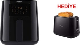 Resim Airfryer L, Yağsız, Sıcak Hava Fritözü + Hd2581 Ekmek Kızartma Makinesi Philips