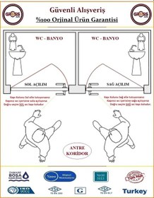 Resim Sofuoğlu Yakut, Dolfin Aynalı Kapı Kolu - Albifirin - Wc Banyo - Sağ 