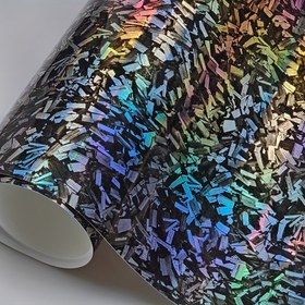 Resim Bukalemun Parıltılı Vinil Rulo 30.0cm x 100.0cm - Yüksek Parlaklıklı Gökkuşağı Işık Efekti, Kendinden Yapışkanlı PET Film, Isıya Dayanıklı, Kabarcıksız Uygulama, Metal Yüzeylerde DIY Özelleştirme için Yeniden Kullanılabilir 