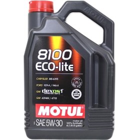 Resim Motul 8100 Eco-Lite 5W-30 Dexos1 Tam Sentetik Motor Yağı 4 L 