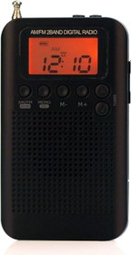 Resim Anself HRD-104 Taşınabilir AM/FM Stereo Radyo Cep 2-Band Dijital Ayarlama Radyo Mini Alıcı Açık Radyo w/Kulaklık İpi 1.3 inç LCD Ekran 