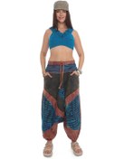 Resim Hint Otantik Yıkamalı Taşlanmış Patchwork Unisex Şalvar Pantolon-9188 Açık Kahve Açık Kahverengi 