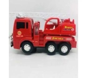 Resim Pilli Işıklı Sirenli Oyuncak Itfaiye Arabası Vinç Hareketli Oyuncak 