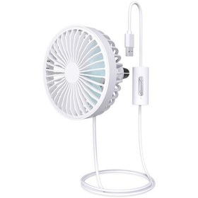 Resim Techmaster Araç Oto Havalandırma Taşınabilir 3 Kademe Işıklı Fan Vantilatör F829 