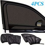 Resim 2/4 adet Araba Güneşlik Stil Aksesuarları Otomatik UV Koruma Araba Perdeleri Yan Pencere Güneşlik Mesh Güneşlik Koruma Pencere Filmleri Güneş Koruma Arabada 