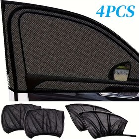 Resim 2/4 adet Araba Güneşlik Stil Aksesuarları Otomatik UV Koruma Araba Perdeleri Yan Pencere Güneşlik Mesh Güneşlik Koruma Pencere Filmleri Güneş Koruma Arabada 