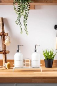 Resim Mayaglory Novy Standlı 2'li Sıvı Sabunluk (White) 