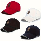 Resim 4 Adet / Set Basit İş Baseball Kapları Erkekler Ve Kadınlar İçin Uygun, Bahar Ve Sonbahar İçin Uygun, Günlük Golf Şapkaları. 